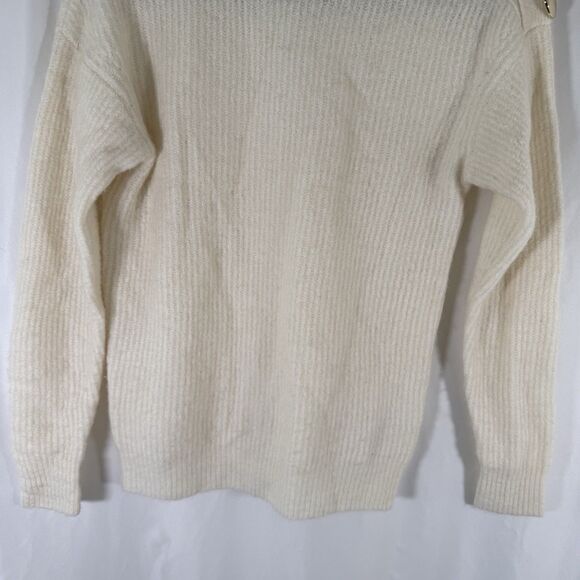 Antonio Melani Wool Alpaca Sweater Women's XS Off White Button Long Sleeve - Picture 3 of 11